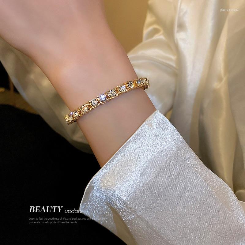 Strand Korean Gold Color Bracelet Women Luxury Rhinestones Jewelry High Quality Gift For Girls Party Wedding Accessories
Strand Korean Gold Color Bracelet Women Luxury Rhinestones Jewelry High Quality Gift For Girls Party Wedding Accessories