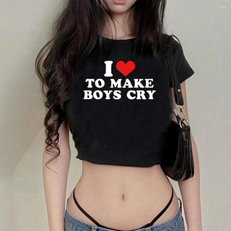 Women' T Shirts I Love To Make Boys Cry Gothic Hippie Crop Top Woman Fairycore Manga Kawaii Cyber Y2k Tshirt, 21080
Women' T Shirts I Love To Make Boys Cry Gothic Hippie Crop Top Woman Fairycore Manga Kawaii Cyber Y2k Tshirt, 21080