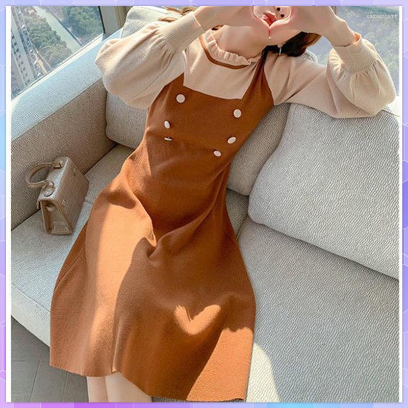 Casual Dresses Vintage Knitted Dress Ladies Party Slim Waist Long Sleeve A Line Sweater Elegant For Women 2023 Fake Two Vestidos Autumn, Black
Casual Dresses Vintage Knitted Dress Ladies Party Slim Waist Long Sleeve A Line Sweater Elegant For Women 2023 Fake Two Vestidos Autumn, Black