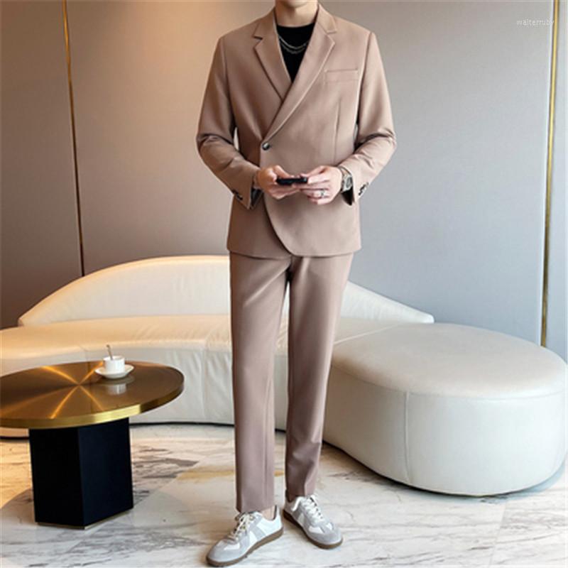 Men's Suits Japanese Designer 2 Piece Blazer Set With Pants Office Men Party Dress Vintage Tuxedo Singer Costume Casual Clothing, Khaki blazer set
Men's Suits Japanese Designer 2 Piece Blazer Set With Pants Office Men Party Dress Vintage Tuxedo Singer Costume Casual Clothing, Khaki blazer set
