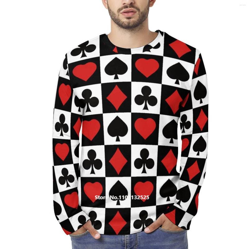 Men' T Shirts Red And White Grid Poker Men Long Sleeve Shirt Print Fashion Lightweight Streetwear Tops Novelty Tshirts, Style
Men' T Shirts Red And White Grid Poker Men Long Sleeve Shirt Print Fashion Lightweight Streetwear Tops Novelty Tshirts, Style