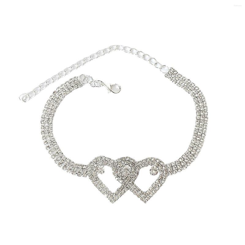 Anklets Luxury Fashion Double Heart Rhinestone Anklet Shiny Beach For Women Girl Jewelry
Anklets Luxury Fashion Double Heart Rhinestone Anklet Shiny Beach For Women Girl Jewelry