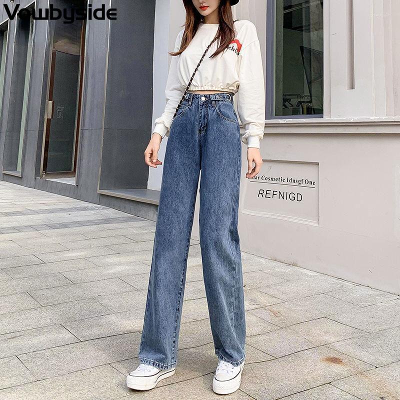 Women' Jeans Women' Casual Solid Color Korean High Waist Straight Wide Leg Denim Trousers, Light blue
Women' Jeans Women' Casual Solid Color Korean High Waist Straight Wide Leg Denim Trousers, Light blue