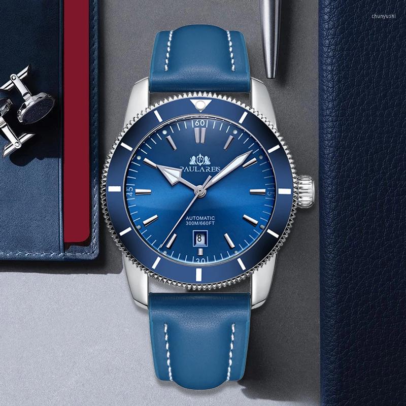 Wristwatches 2023 Automatic Mechanical Watch Men's Fashion Leather Strap Waterproof Luminous Man Rotating Dial, Blue leather
Wristwatches 2023 Automatic Mechanical Watch Men's Fashion Leather Strap Waterproof Luminous Man Rotating Dial, Blue leather