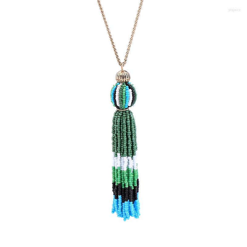 Pendant Necklaces Multicolor Acrylic Beads Ball Fringe Tassel Necklace Ethnic Handmade Long Bohemian Jewelry For Women
Pendant Necklaces Multicolor Acrylic Beads Ball Fringe Tassel Necklace Ethnic Handmade Long Bohemian Jewelry For Women
