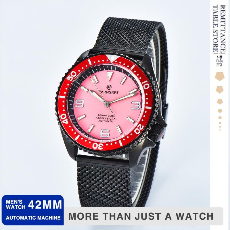 Wristwatches Parnsrpe - Luxury Casual Sapphire Crystal Men's Watch NH35A Diving PVD Black Case Stainless Steel Bracelet Mechanical, No-1
Wristwatches Parnsrpe - Luxury Casual Sapphire Crystal Men's Watch NH35A Diving PVD Black Case Stainless Steel Bracelet Mechanical, No-1