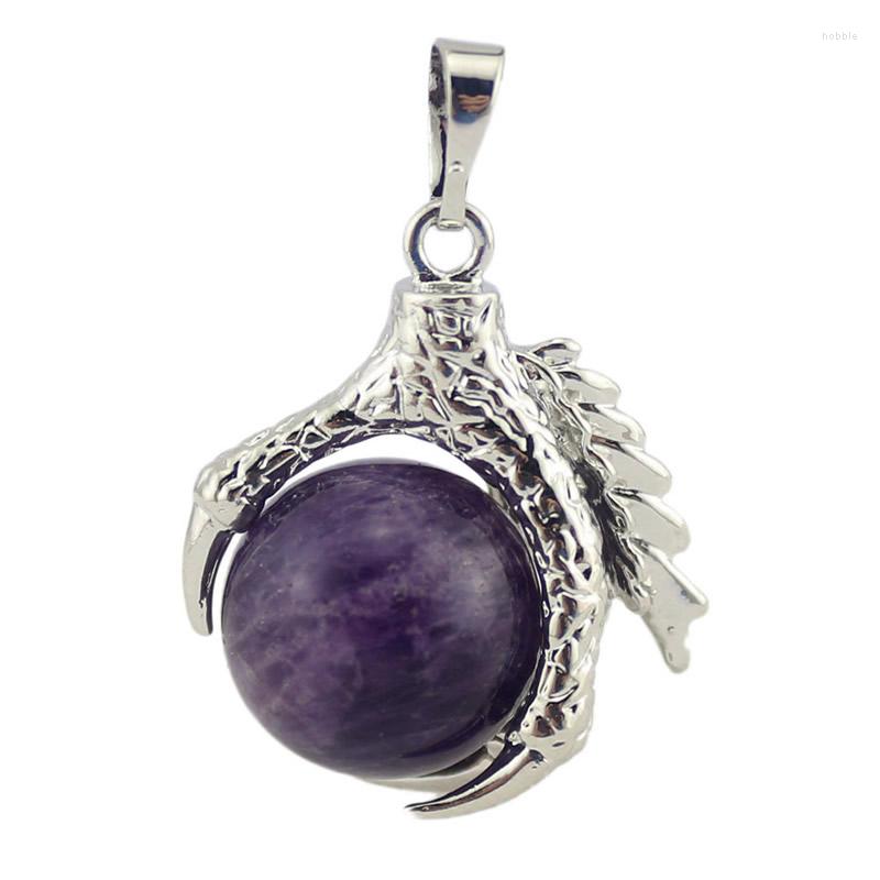Pendant Necklaces 16mm Round Ball Stone Dragon Claw Animal Pendants Punk Rock Fashion Reiki Healing Natural Amethysts Crystal Opal Quartz
Pendant Necklaces 16mm Round Ball Stone Dragon Claw Animal Pendants Punk Rock Fashion Reiki Healing Natural Amethysts Crystal Opal Quartz