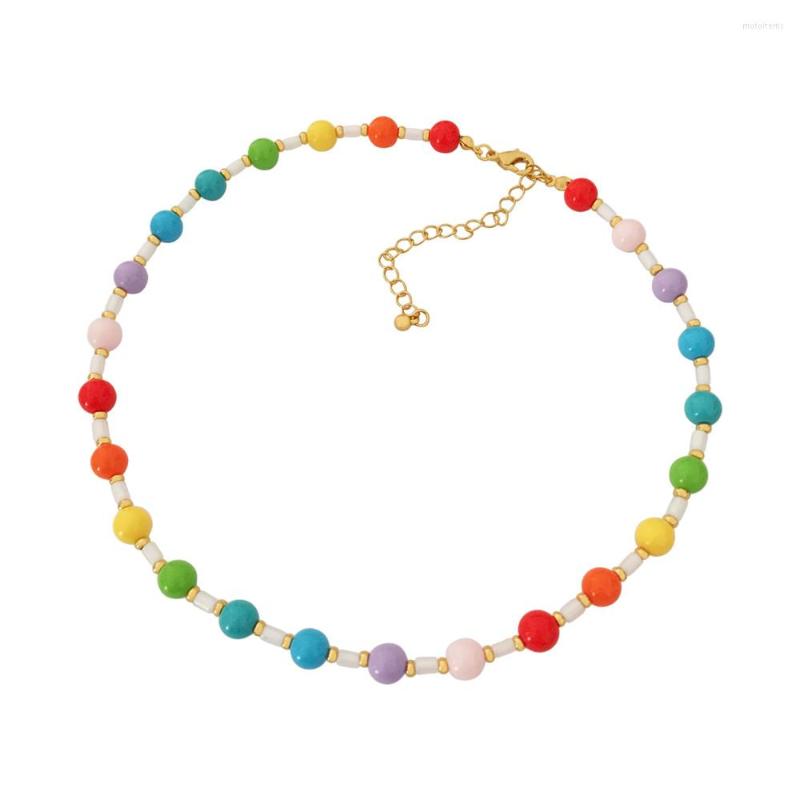 Chains Summer Necklace Women Fresh Collares Necklaces Gift Real Perles Rainbow Choker Boho Jewelry Handmade Bijoux Femme
Chains Summer Necklace Women Fresh Collares Necklaces Gift Real Perles Rainbow Choker Boho Jewelry Handmade Bijoux Femme