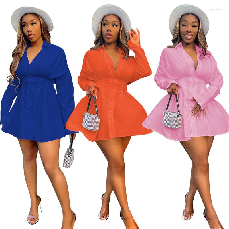 Casual Dresses Solid Shirt Mini Dress 2023 Spring Summer Women Sexy Turn Down Collar Long Sleeve Single Breasted Fit Flare Skirts Slim Robe, Blue
Casual Dresses Solid Shirt Mini Dress 2023 Spring Summer Women Sexy Turn Down Collar Long Sleeve Single Breasted Fit Flare Skirts Slim Robe, Blue