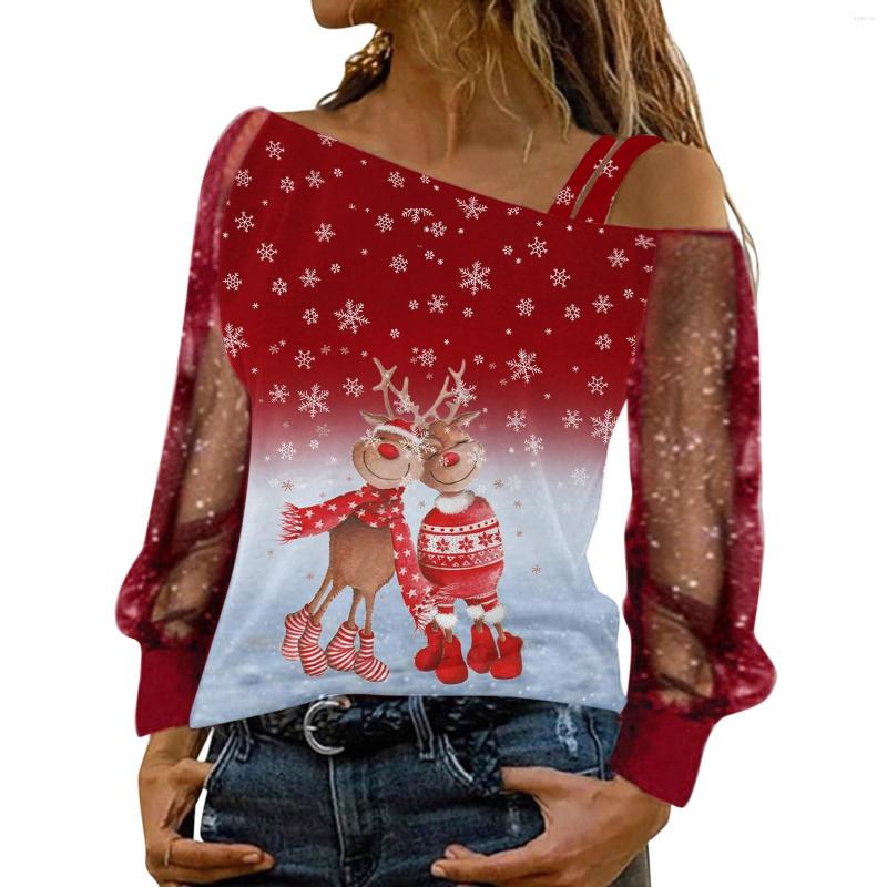 Women' T Shirts Cold Shoulder Women Tshirt 2023 Christmas Patchwork Lace Long Sleeve Tee Shirt Fashion Casual Cartoon Elk Print Pullover, A-black
Women' T Shirts Cold Shoulder Women Tshirt 2023 Christmas Patchwork Lace Long Sleeve Tee Shirt Fashion Casual Cartoon Elk Print Pullover, A-black