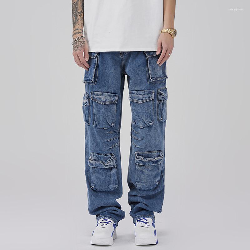Men' Jeans Men' Fashion Cargo With Multi Pockets Hi Street Oversized Hip Hop Denim Trousers Loose Fit Pants, Blue
Men' Jeans Men' Fashion Cargo With Multi Pockets Hi Street Oversized Hip Hop Denim Trousers Loose Fit Pants, Blue