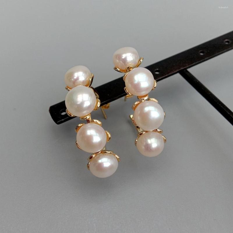 Hoop Earrings KKGEM Office Style 8mm Freshwater Cultured White Pearl Yellow Gold Plated Stud
Hoop Earrings KKGEM Office Style 8mm Freshwater Cultured White Pearl Yellow Gold Plated Stud