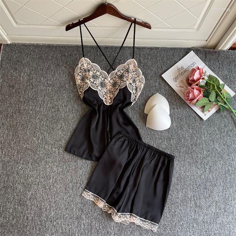 Women's Sleepwear V-Neck Sleeveless Nightwear Womens Strap Top Shorts Pajamas Sets Summer Lace Sleep Suit Lounge Satin Home Wear Pijamas, Red
Women's Sleepwear V-Neck Sleeveless Nightwear Womens Strap Top Shorts Pajamas Sets Summer Lace Sleep Suit Lounge Satin Home Wear Pijamas, Red