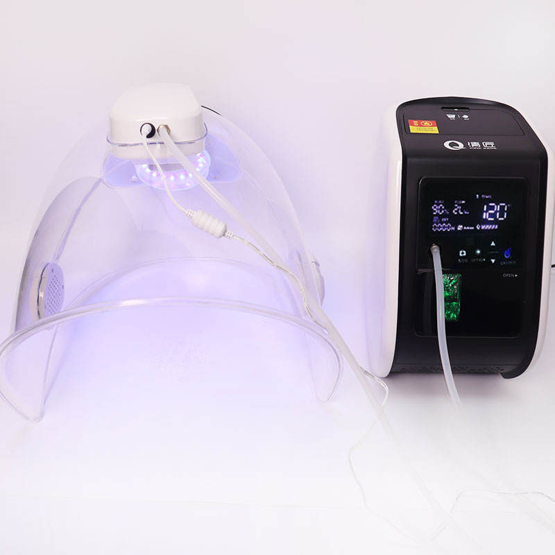 Facial Moisturized Skin Rejuvenation Oxygen Jet Therapy Mask Dome With Led Light For Home SPA SALON Use