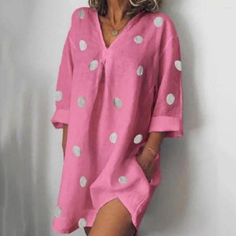 Casual Dresses Fashionable Short Dress Women Polka-dot Print Breathable Soft Ladies, Blue
Casual Dresses Fashionable Short Dress Women Polka-dot Print Breathable Soft Ladies, Blue