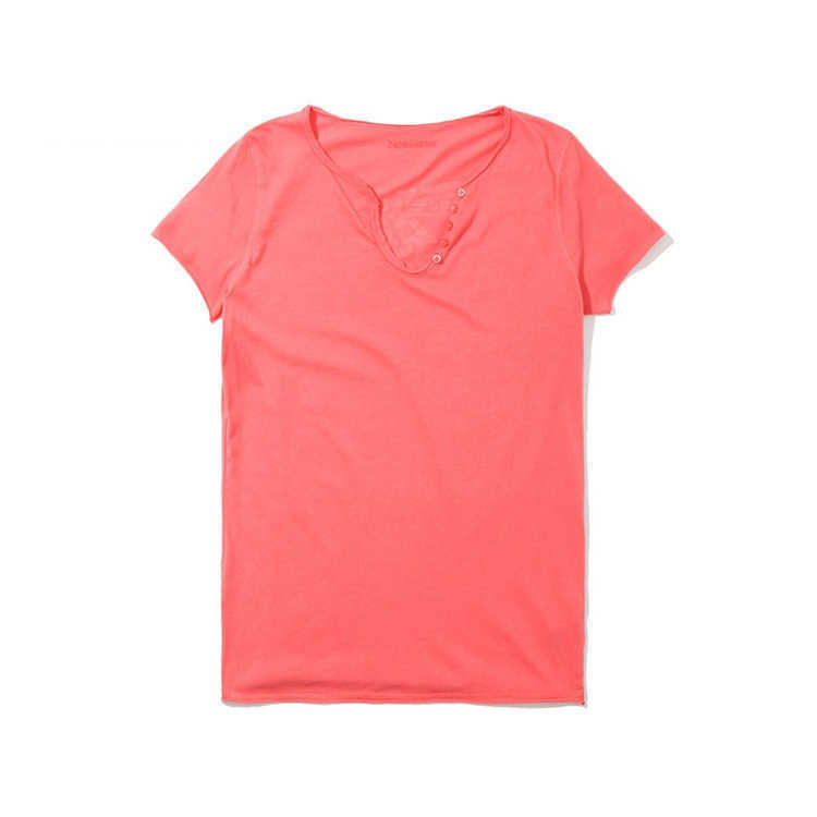 23SS Zadig Voltaire Women Designer T shirt Zv Back Large Letter Printed Button U-neck Cut Pink Women Fashion Cotton Short Sleeve T-shirt Women, Rose pink
23SS Zadig Voltaire Women Designer T shirt Zv Back Large Letter Printed Button U-neck Cut Pink Women Fashion Cotton Short Sleeve T-shirt Women, Rose pink