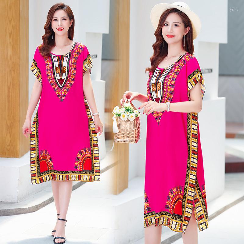 Casual Dresses 2023 Women Summer Cottonsilk Derss Printed Mid-Length Dolman Sleeves Loose Beach Elegant Hem Slit Female Clothes JH653
Casual Dresses 2023 Women Summer Cottonsilk Derss Printed Mid-Length Dolman Sleeves Loose Beach Elegant Hem Slit Female Clothes JH653