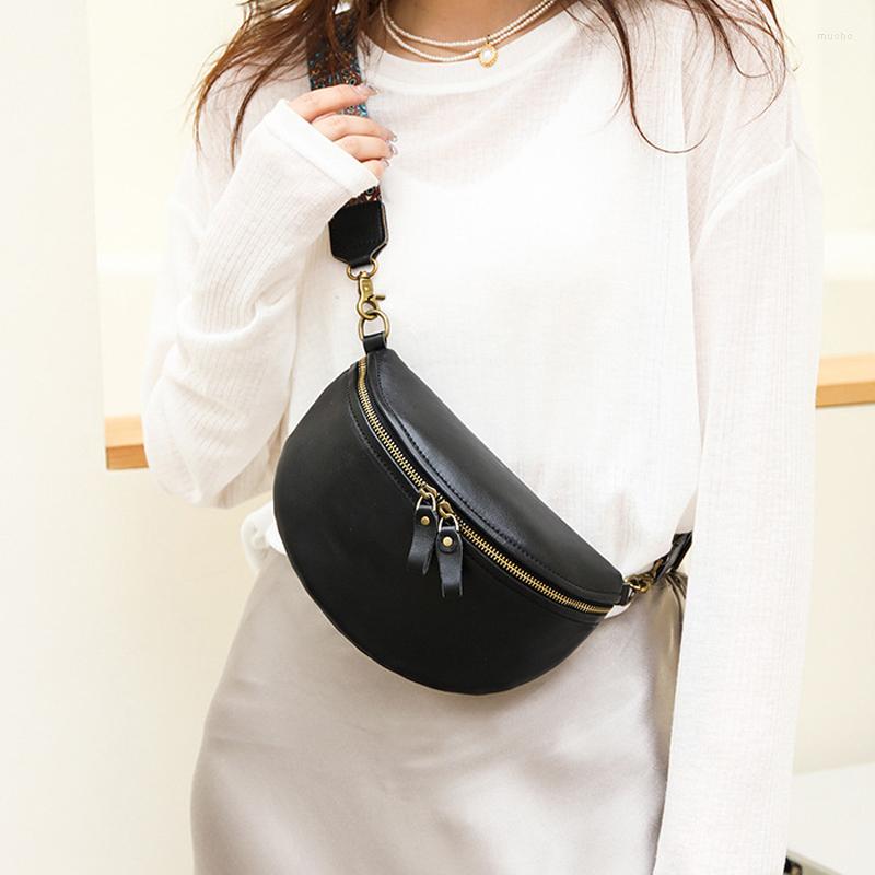 Evening Bags Fashion Genuine Leather Women Chest Pack Wide Strap Crossbody Bag Small Shoulder Handbag Female Purse For, Black
Evening Bags Fashion Genuine Leather Women Chest Pack Wide Strap Crossbody Bag Small Shoulder Handbag Female Purse For, Black