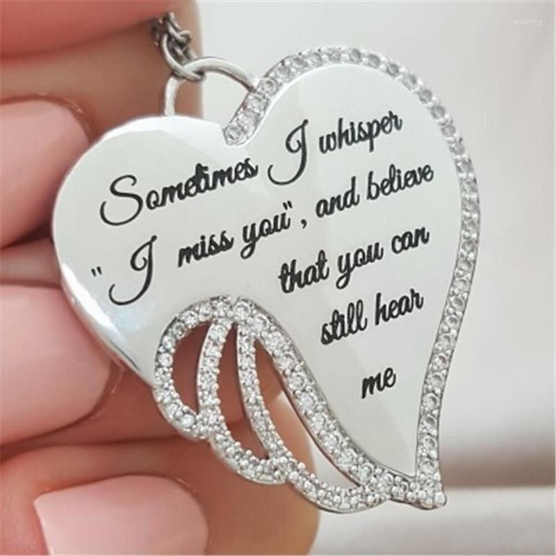 Pendant Necklaces Trendy Letter I Miss You Heart-Shaped Necklace Womens Fashion Crystal Inlaid Accessory Party Jewelry
Pendant Necklaces Trendy Letter I Miss You Heart-Shaped Necklace Womens Fashion Crystal Inlaid Accessory Party Jewelry