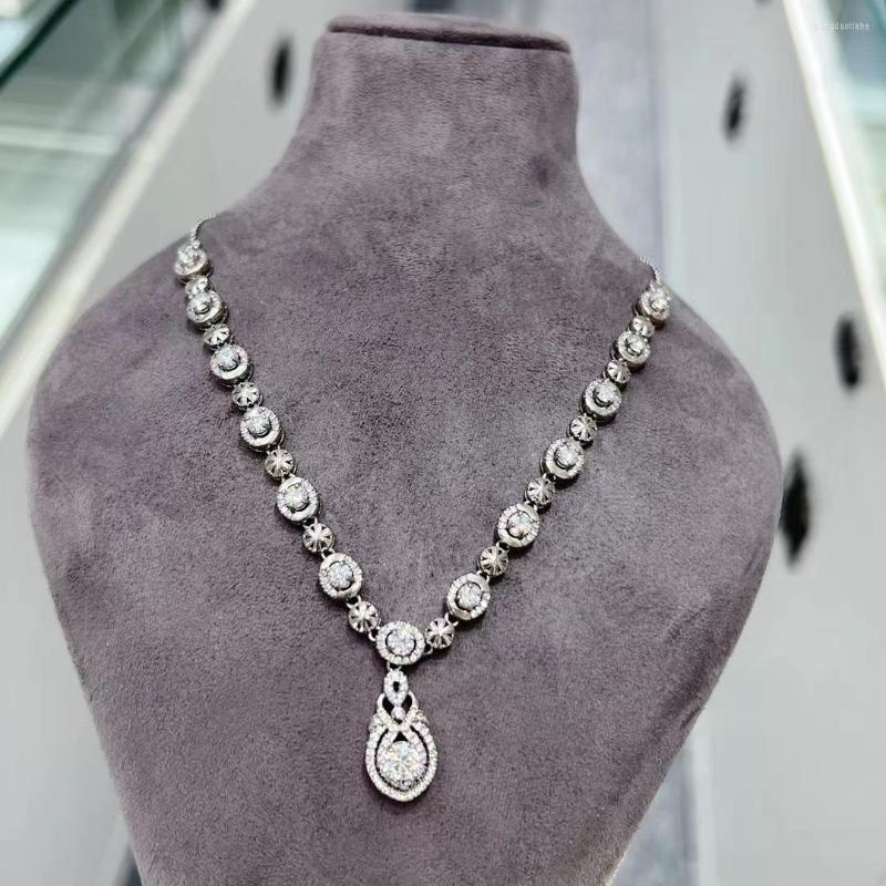 Chains Classic Sweater Chain Moissanite Full Diamond Pendant Necklace Lab Made 925 Silver Wife Marriage Anniversary Christmas Gift
Chains Classic Sweater Chain Moissanite Full Diamond Pendant Necklace Lab Made 925 Silver Wife Marriage Anniversary Christmas Gift
