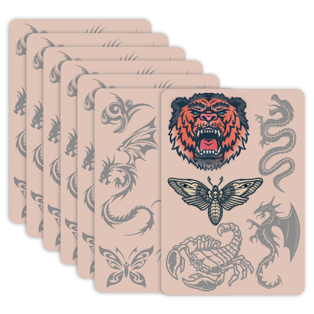 3PC Pre-Stenciled Silicone Practice Skin Small Tattoo Latex Pad with Animal Design for Beginner Shading or line Practice
3PC Pre-Stenciled Silicone Practice Skin Small Tattoo Latex Pad with Animal Design for Beginner Shading or line Practice