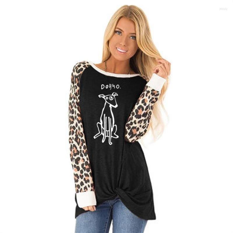 Women' T Shirts Arrival Leopard Twisted Long Sleeve T-Shirt For Women DOG Letters Print Top Plus Size Tops Punk Funny, Black
Women' T Shirts Arrival Leopard Twisted Long Sleeve T-Shirt For Women DOG Letters Print Top Plus Size Tops Punk Funny, Black