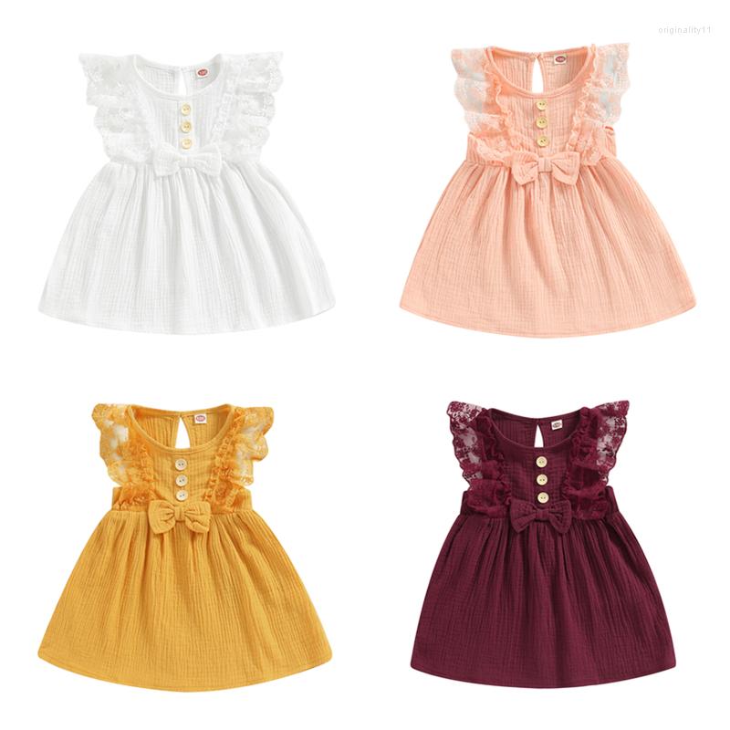 Girl Dresses Baby Dress Sleeveless Crew Neck Lace Patchwork Bowknot Summer A-line, Pink
Girl Dresses Baby Dress Sleeveless Crew Neck Lace Patchwork Bowknot Summer A-line, Pink