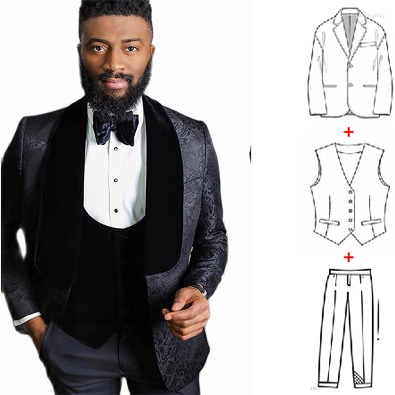 Men's Suits Black Jacquard For Men 3 Piece Slim Fit Groom Wedding Tuxedo Velvet Vest Tailor Made Man Party Costume Homme, Beige
Men's Suits Black Jacquard For Men 3 Piece Slim Fit Groom Wedding Tuxedo Velvet Vest Tailor Made Man Party Costume Homme, Beige