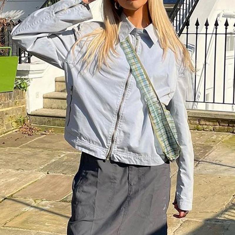 Women' Jackets Preppy Style Light Blue Solid Casual Zip Up Spring Autumn 2023 Vintage Long Sleeve Coats Women Korean Outwear, Sky blue
Women' Jackets Preppy Style Light Blue Solid Casual Zip Up Spring Autumn 2023 Vintage Long Sleeve Coats Women Korean Outwear, Sky blue