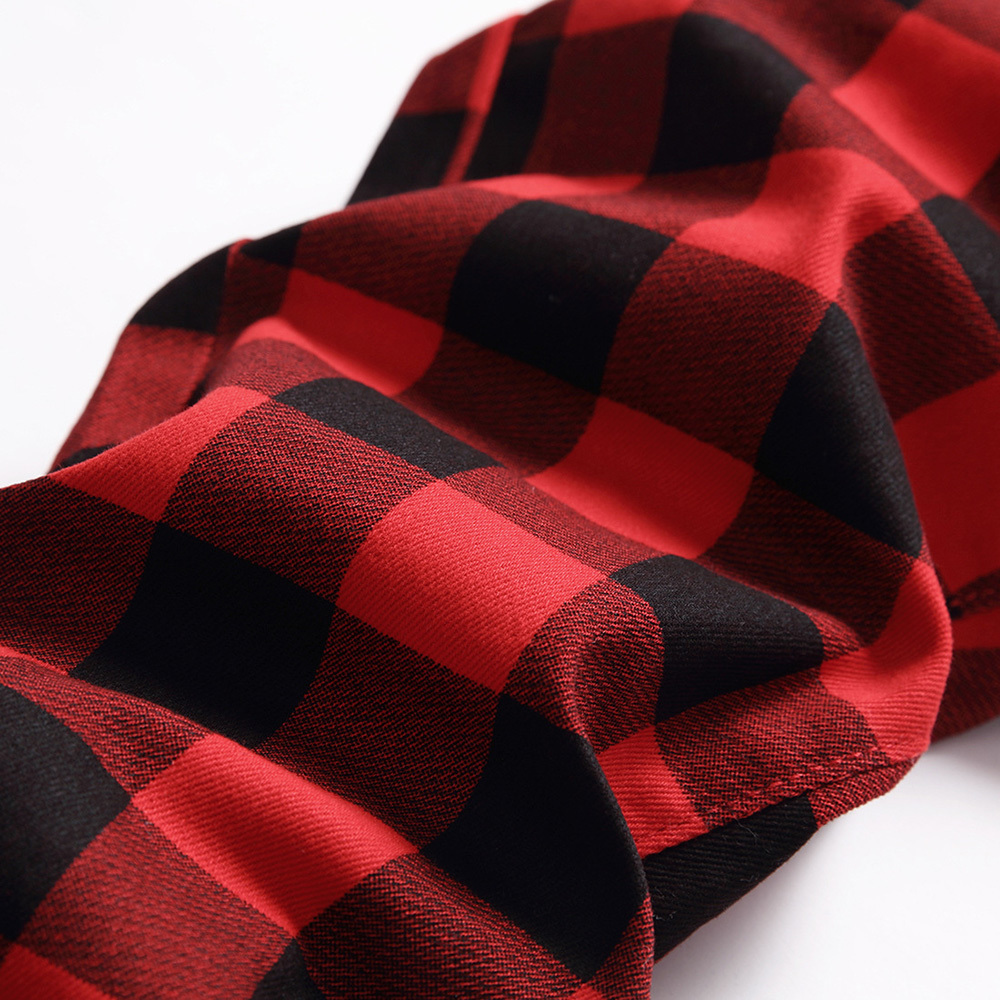 Men's Jeans Men Red Plaid Printed Pants Fashion Slim Stretch Jeans Trendy Plus Size Straight Trousers 230214