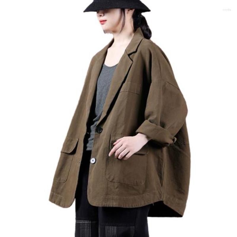 Women's Suits Large Women's Spring 2023 Korean Loose Literary Retro Two Button Versatile Suit Short Coat Looks Thin, Black
Women's Suits Large Women's Spring 2023 Korean Loose Literary Retro Two Button Versatile Suit Short Coat Looks Thin, Black