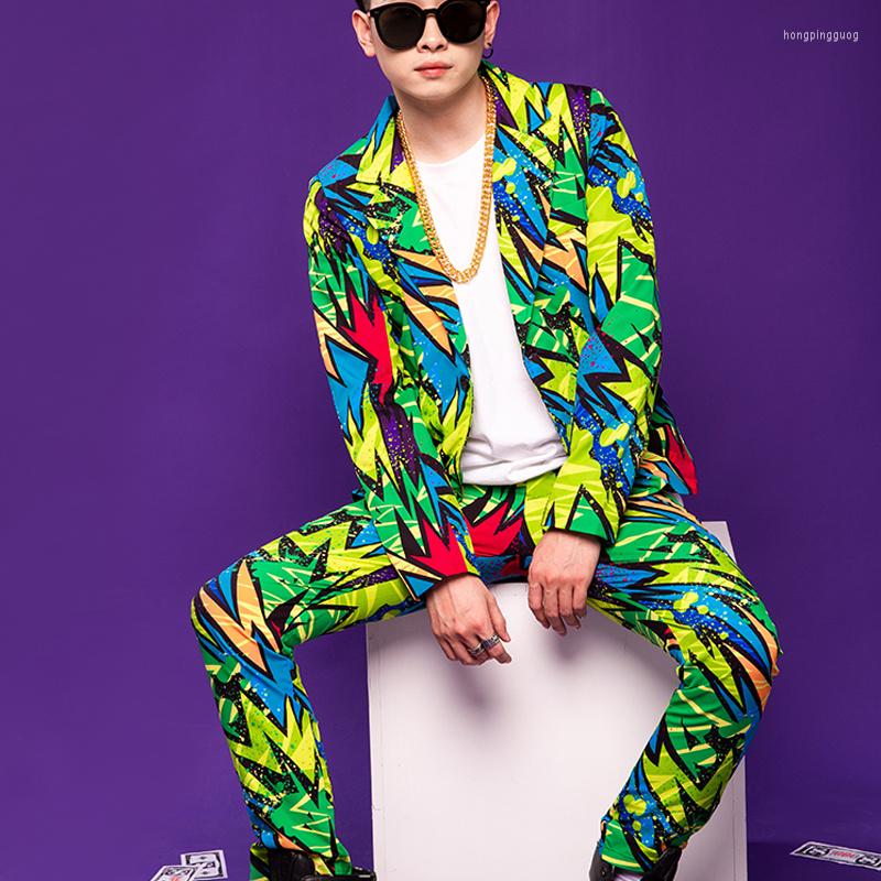 Men's Suits Spring Autumn Original Men's Cool Graffiti Blazer Suit Printing Trendy Jacket Nightclub Hairdresser Singer Stage Costumes, Green
Men's Suits Spring Autumn Original Men's Cool Graffiti Blazer Suit Printing Trendy Jacket Nightclub Hairdresser Singer Stage Costumes, Green