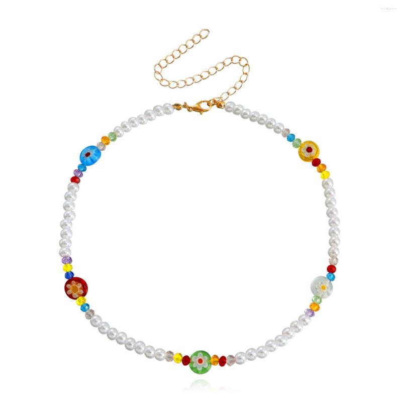 Choker Renya 11.11 Big Sales Handmade Pearl Beads Coloured Glaze Flowers Necklace Sweet Cute For Women INS Style Jewelry
Choker Renya 11.11 Big Sales Handmade Pearl Beads Coloured Glaze Flowers Necklace Sweet Cute For Women INS Style Jewelry