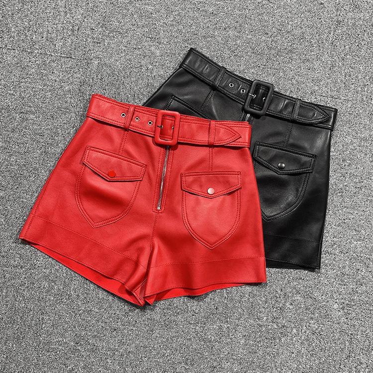 Women's Shorts Style Women Fashion Real Sheepskin Leather Retail And Wholesale, Black
Women's Shorts Style Women Fashion Real Sheepskin Leather Retail And Wholesale, Black