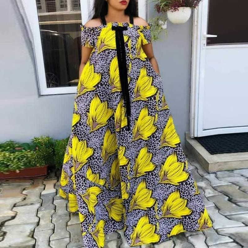 Casual Dresses Vintage Floral Printed Pleated Dress VONDA Women Short Sleeve Party Vestido Loose A-Lined Holiday Robes LongueCasual, Yellow
Casual Dresses Vintage Floral Printed Pleated Dress VONDA Women Short Sleeve Party Vestido Loose A-Lined Holiday Robes LongueCasual, Yellow