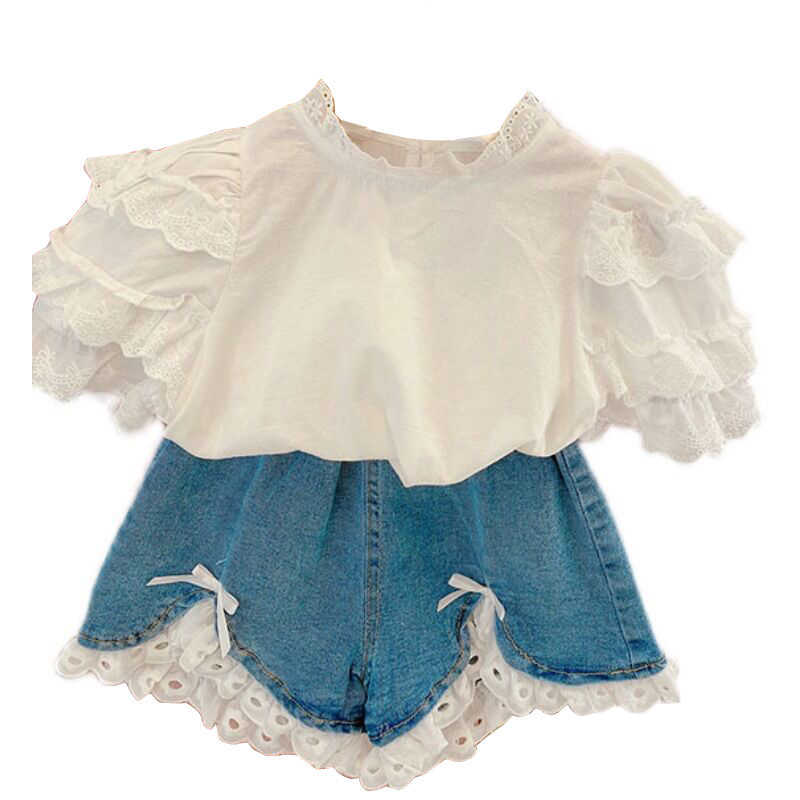 LZH Summer Children's Fashion Lace Short Sleeve Shorts Pcs Outfit Girls Sets Kids Clothing Set For Baby Year Suit, Green
LZH Summer Children's Fashion Lace Short Sleeve Shorts Pcs Outfit Girls Sets Kids Clothing Set For Baby Year Suit, Green
