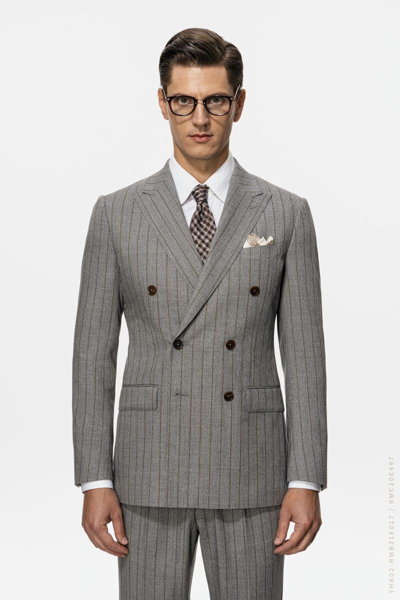 Men's Suits 2023 Tailored Men's Suit High End Silk Wool 7% 93% Blended Fabric Bespoke Craftmanship Grey Wide Striped, Gray
Men's Suits 2023 Tailored Men's Suit High End Silk Wool 7% 93% Blended Fabric Bespoke Craftmanship Grey Wide Striped, Gray