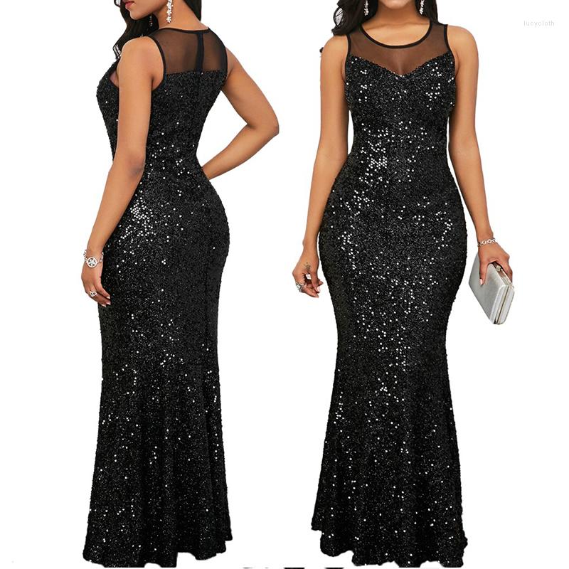 Casual Dresses Sexy Mesh Patchwork Black Sequins Shinny Long Dress Women Sleeveless Elegant Party Dinner Evening Maxi Bodycon Mermaid
Casual Dresses Sexy Mesh Patchwork Black Sequins Shinny Long Dress Women Sleeveless Elegant Party Dinner Evening Maxi Bodycon Mermaid