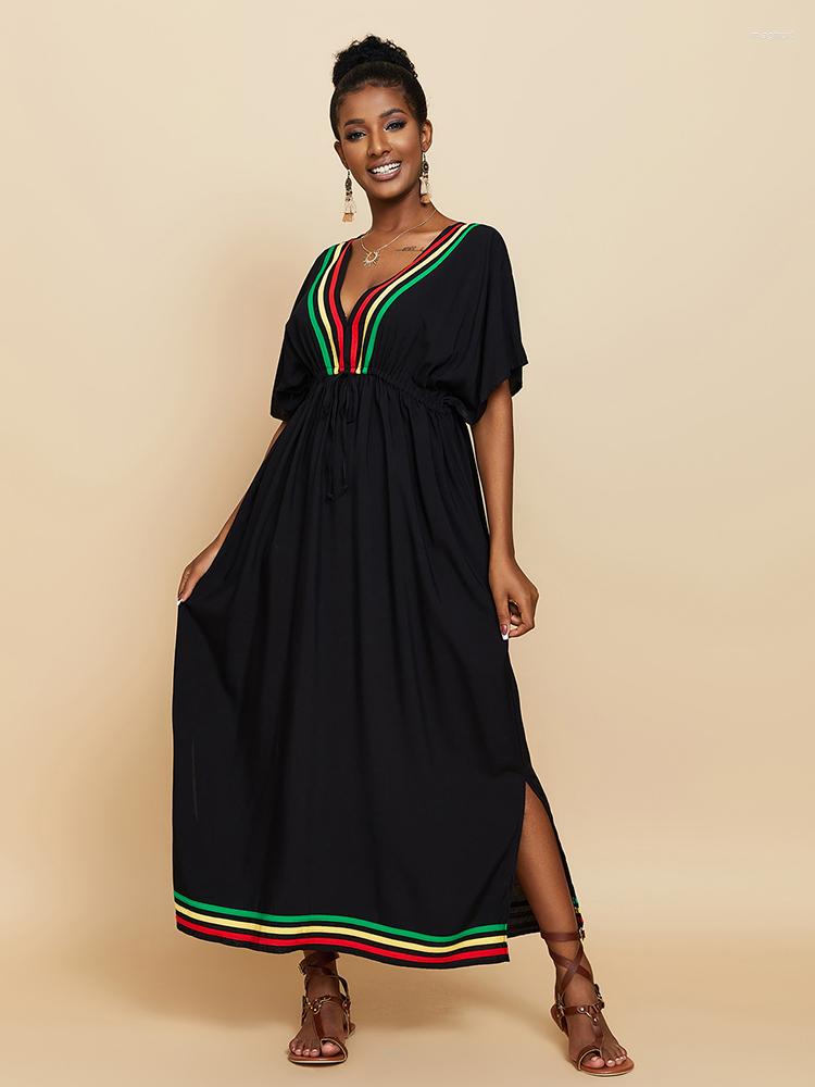 Women's Swimwear Bikini Cover-ups Women Swimsuit High Waist V Neck Robes Sundress Summer Fashion Loose Casual Beach Holiday Cover Up, Black
Women's Swimwear Bikini Cover-ups Women Swimsuit High Waist V Neck Robes Sundress Summer Fashion Loose Casual Beach Holiday Cover Up, Black