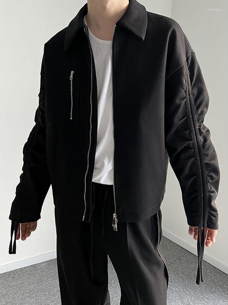 Men's Jackets Men Jacket Personalized Drawstring Versatile Korean Fashion 2023 Solid Color Long Sleeve Zipper Darkwear Male Coat 2A6006, Black
Men's Jackets Men Jacket Personalized Drawstring Versatile Korean Fashion 2023 Solid Color Long Sleeve Zipper Darkwear Male Coat 2A6006, Black