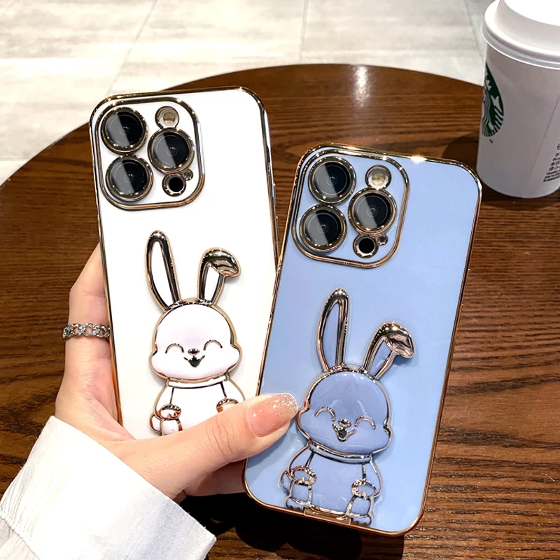 Luxury Plating Frame Rabbit Holder Phone Case For iPhone 11 12 13 Mini 14 Pro Max X XR Soft Shockproof On 7 8 14Plus Stand Cover
Luxury Plating Frame Rabbit Holder Phone Case For iPhone 11 12 13 Mini 14 Pro Max X XR Soft Shockproof On 7 8 14Plus Stand Cover