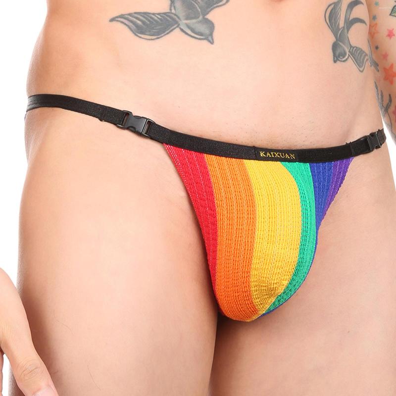 Underpants CLEVER-MENMODE Men's Panties Sexy Knitted Underwear Bikini Cotton Mini G String Penis Pouch Buckle Lingerie, Yellow rainbow
Underpants CLEVER-MENMODE Men's Panties Sexy Knitted Underwear Bikini Cotton Mini G String Penis Pouch Buckle Lingerie, Yellow rainbow