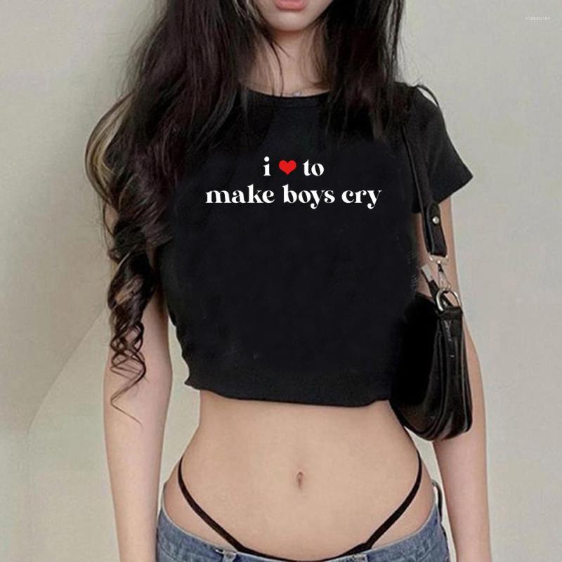Women's T Shirts I Love To Make Boys Cry Aesthetic 90s Crop Top Female Korean Fashion Trashy Cute Clothing, 21452
Women's T Shirts I Love To Make Boys Cry Aesthetic 90s Crop Top Female Korean Fashion Trashy Cute Clothing, 21452