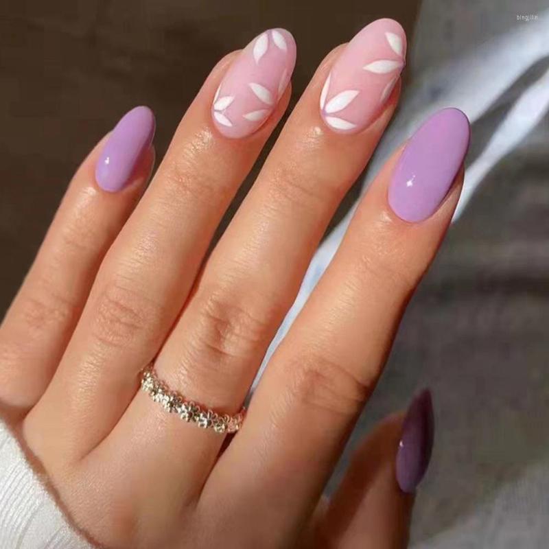 False Nails Purple Florals Long Oval Round Tip Women Girls Artificial Art Jelly Gel/Glue Type DIN889, Jelly glue model
False Nails Purple Florals Long Oval Round Tip Women Girls Artificial Art Jelly Gel/Glue Type DIN889, Jelly glue model