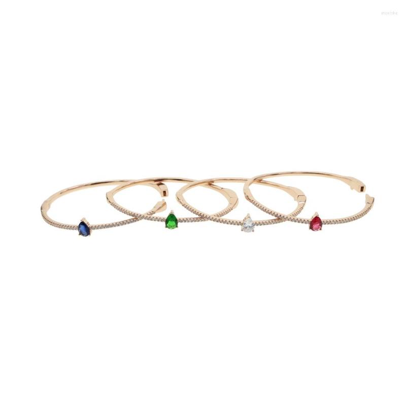 Bangle Rose Gold Color White Green Blue Red Tear Drop Cubic Zirconia Cz Bracelet For Women
Bangle Rose Gold Color White Green Blue Red Tear Drop Cubic Zirconia Cz Bracelet For Women