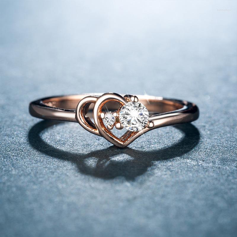 Wedding Rings Rose Gold Color Ring For Women Heart Shaped With Sparkly Stone Romantic Bridal Factory Direct Selling
Wedding Rings Rose Gold Color Ring For Women Heart Shaped With Sparkly Stone Romantic Bridal Factory Direct Selling