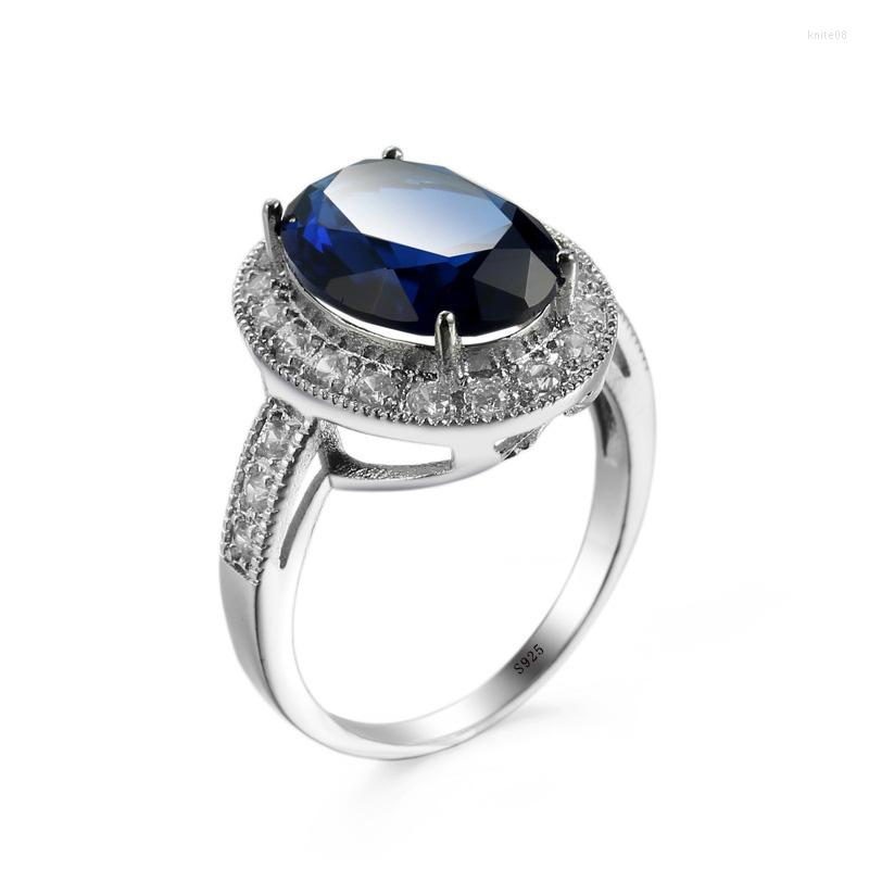 Cluster Rings Trendy Real 925 Sterling Plata Luxury Blue Zircon Stone Crysatl Love Lady Ring Women's Valentine's Day Gifts For Bague
Cluster Rings Trendy Real 925 Sterling Plata Luxury Blue Zircon Stone Crysatl Love Lady Ring Women's Valentine's Day Gifts For Bague