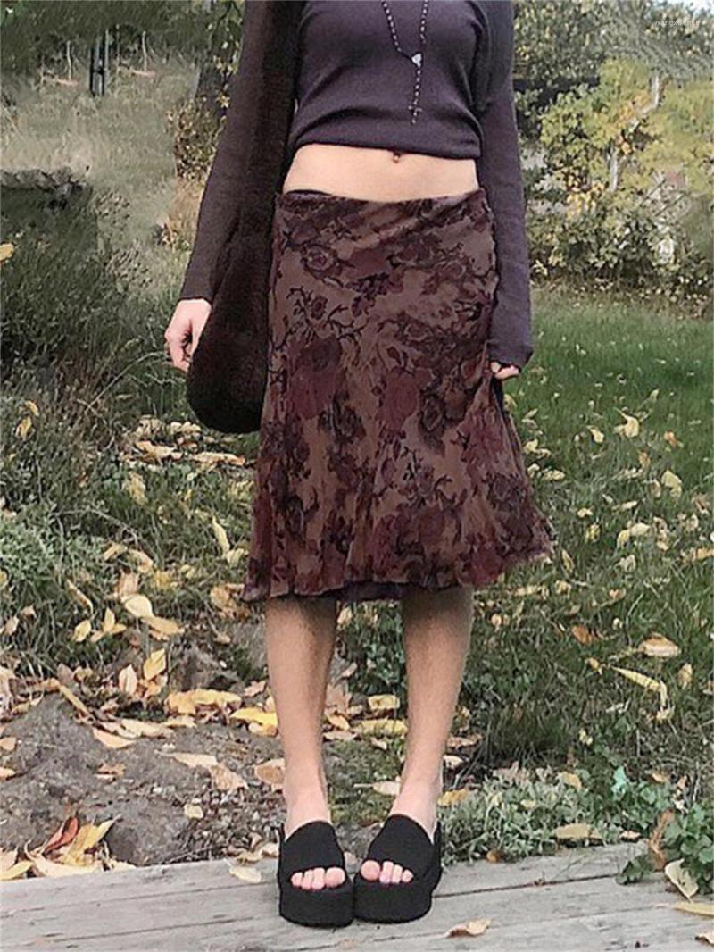 Skirts Y2k 90s Aesthetic Women Fashion Midi Vintage Mori Printed Low Waist Mid-calf Skirt Female High Street Casual Faldas, Brown
Skirts Y2k 90s Aesthetic Women Fashion Midi Vintage Mori Printed Low Waist Mid-calf Skirt Female High Street Casual Faldas, Brown