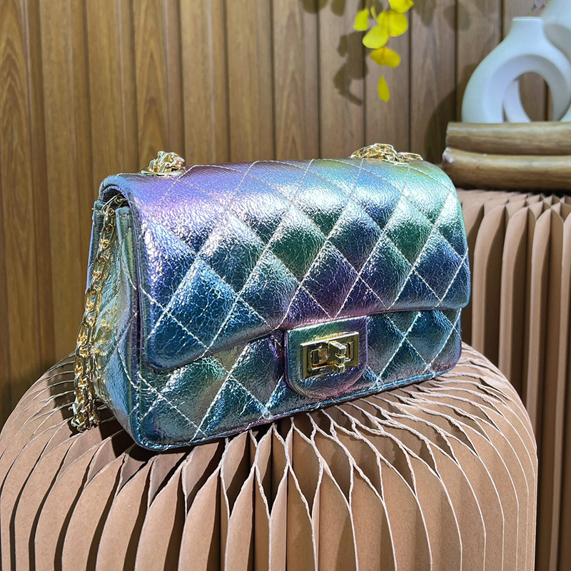 Womens 2.55 Laser Dazzle Colorful Square Bags Classic Mini Flap Quilted Rectangular Purse Gold Metal Hardware Chain Crossbody Shoulder Cosmetic Case Handbags 20cm, Box
Womens 2.55 Laser Dazzle Colorful Square Bags Classic Mini Flap Quilted Rectangular Purse Gold Metal Hardware Chain Crossbody Shoulder Cosmetic Case Handbags 20cm, Box