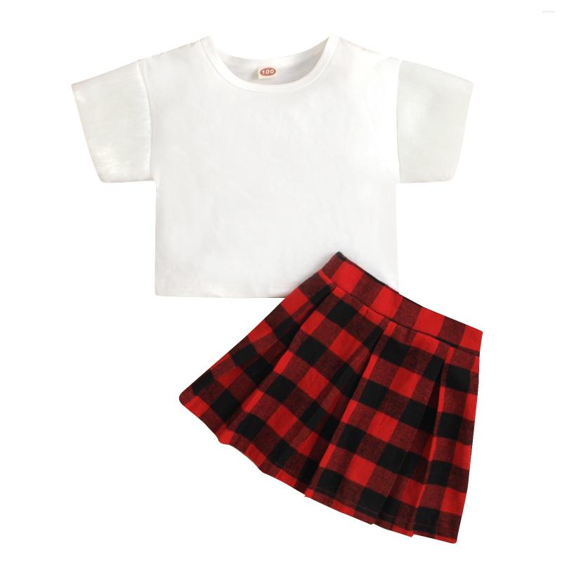 Clothing Sets 2-7Y Toddler Kids Baby Girl Fur Short Sleeve White T-shirt Tops Plaid Pleated Skirt 2PCS Outfits Girls Set, Picture shown
Clothing Sets 2-7Y Toddler Kids Baby Girl Fur Short Sleeve White T-shirt Tops Plaid Pleated Skirt 2PCS Outfits Girls Set, Picture shown